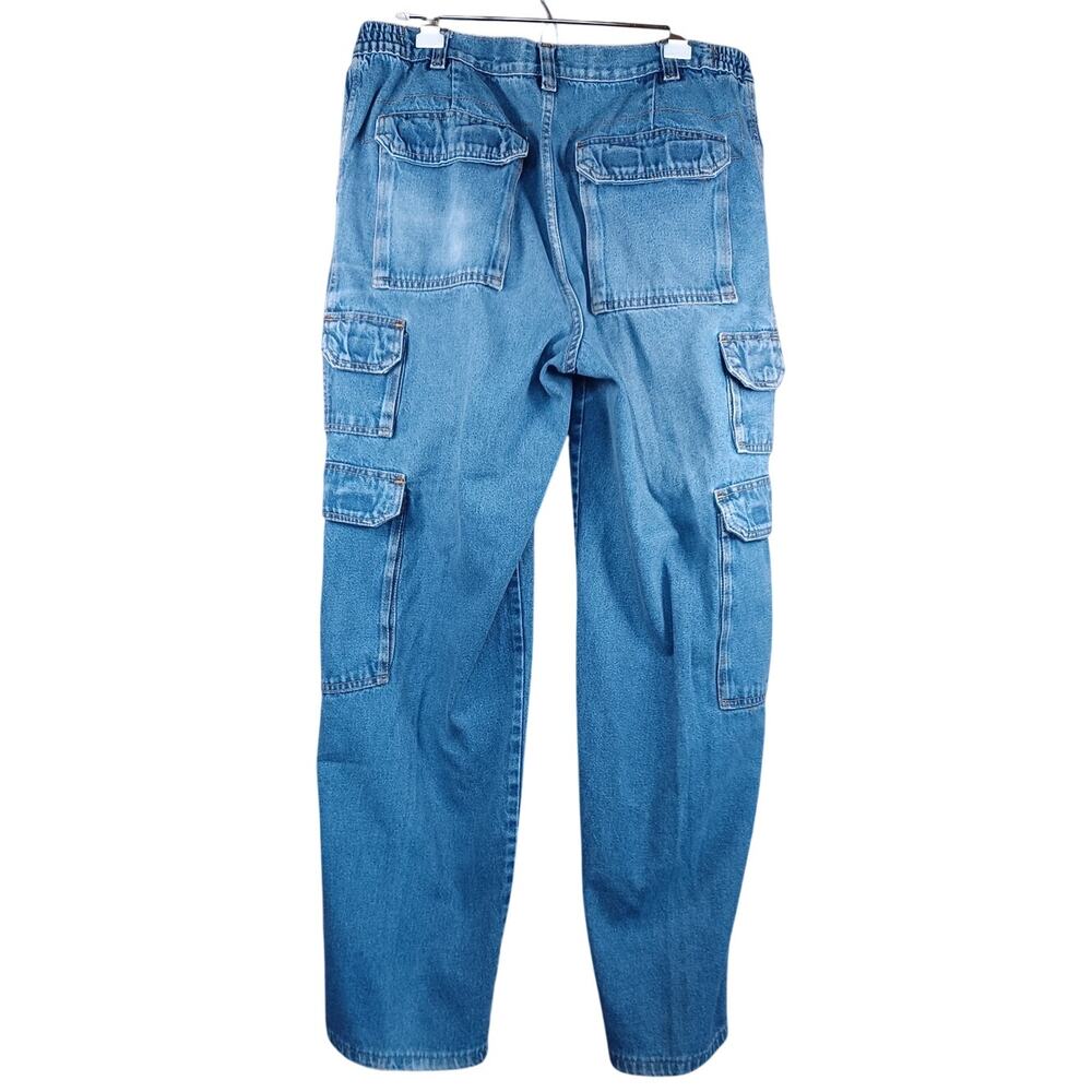 Liberty Blues Men's Big & Tall Cargo Jeans 39X34.5 Tall Relaxed Fit Denim Y2K - Picture 3 of 8